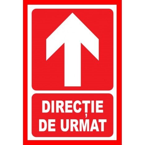 Placute pentru directie de urmat in sus